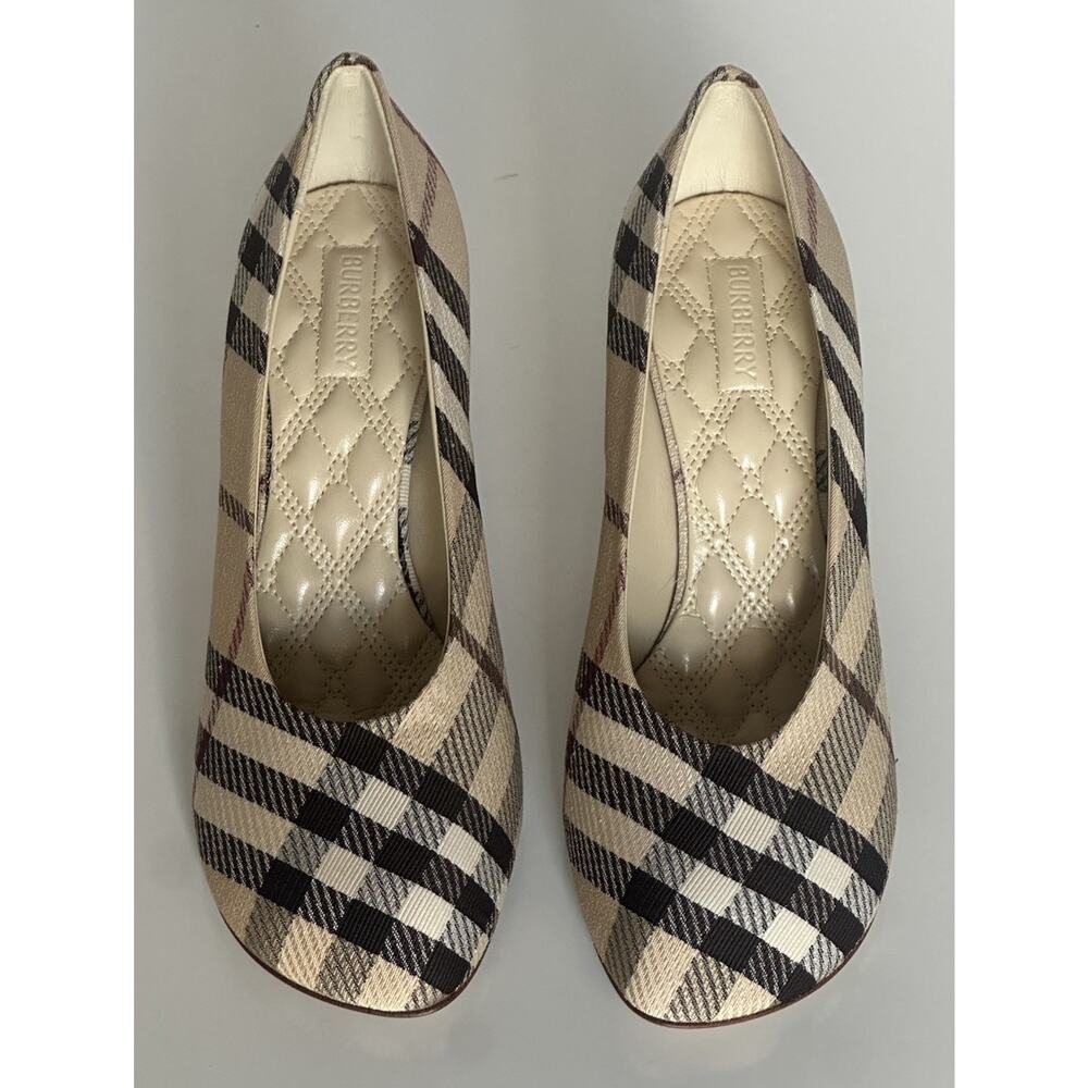 Burberry Women's Pump Alabaster IP Check Shoes 9.5 US (39.5) 8100970 IT NIB $890 - Picture 6 of 15